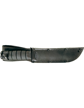 Short Tanto Black Non-Serrated Ka-Bar Knife KNF-KB-5054 Hard Sheath