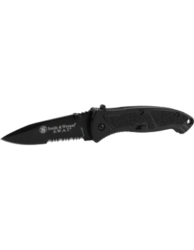 Black S.W.A.T Smith & Wesson Serrated Knife KNF-SW-SWATMBS