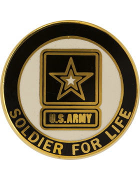 Army Soldier for Life Lapel Pin, Active Personnel