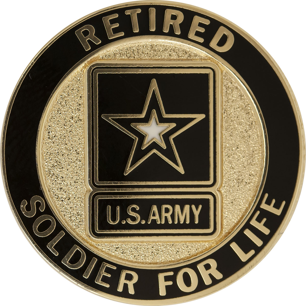 Army Soldier for Life Lapel Pin, Retired Personnel