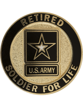 Army Soldier for Life Lapel Pin, Retired Personnel