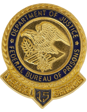 15 Year Federal Bureau Of Prisons Service Award Pin
