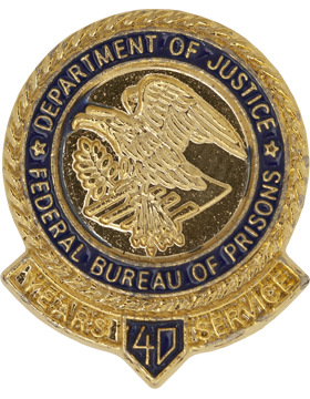 40 Year Federal Bureau Of Prisons Service Award Pin