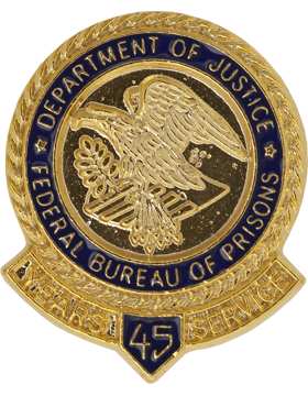 45 Year Federal Bureau Of Prisons Service Award Pin