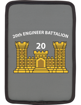 Kindle Sleeve 20th Engineer Battalion Light Gray 1 Sided