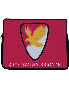 Laptop Sleeve 21st Cavalry Brigade Patch on Red