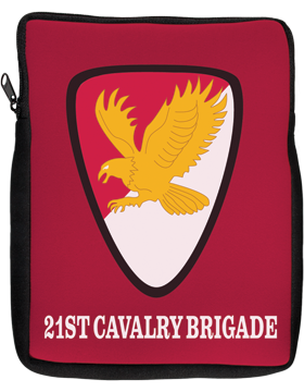 iPad Sleeve 21st Cavalry Brigade Patch Red 1 Sided