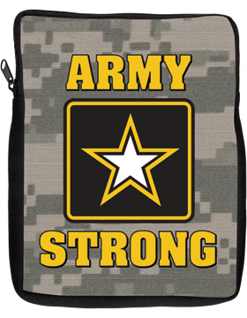 iPad Sleeve Army Strong with Army Star Camo 1 Sided