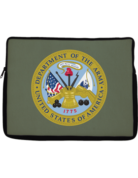 Laptop Sleeve Department of the Army Seal on OD Green
