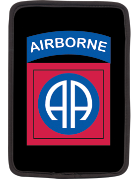 Kindle Sleeve 82nd Airborne Patch with Tab on Black 1 Sided