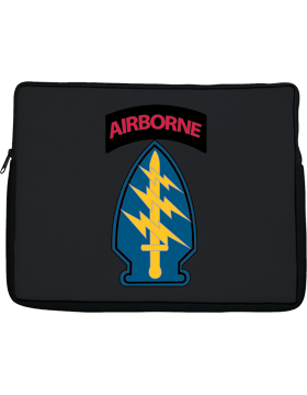 Laptop Sleeve Special Forces Patch with Tab on Black