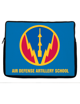Laptop Sleeve Air Defense Artillery School on Blue