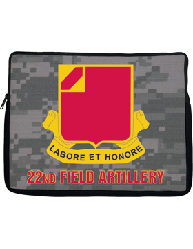 Laptop Sleeve 22nd Field Artillery on ACU