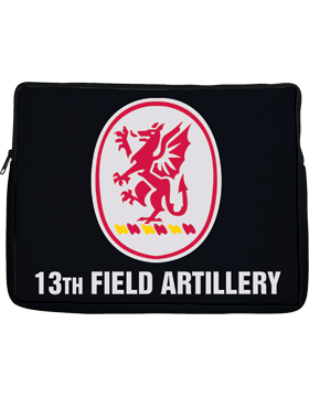 Laptop Sleeve 13th Field Artillery on Black