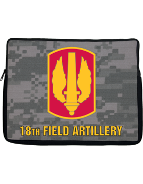 Laptop Sleeve 18th Field Artillery on ACU