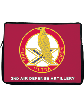 Laptop Sleeve 2nd Air Defense Artillery Battalion on Red