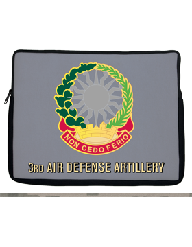 Laptop Sleeve 3rd Air Defense Artillery on Gray