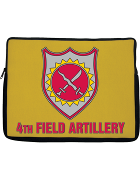 Laptop Sleeve 4th Field Artillery on Yellow