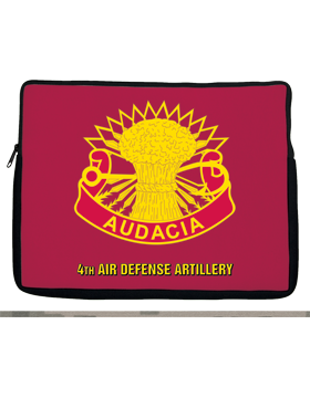 Laptop Sleeve 4th Air Defense Artillery on Red