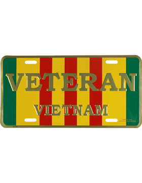 LVVE Vietnam Veteran with  Ribbon License Plate