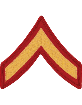 Gold/Red Female Chevron (101) Private First Class USMC (Pair)