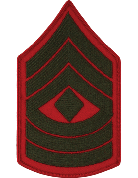 Green/Red Female Chevron (208) First Sergeant USMC (Pair)