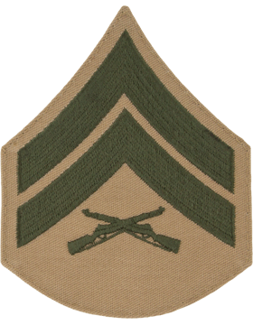 Green/Khaki Male Chevron (303) Corporal USMC (Pair)