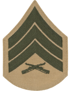 Green/Khaki Female Chevron (304) Sergeant USMC (Pair)