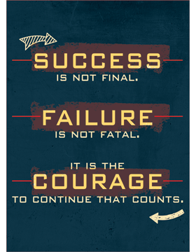 Motivational Gloss Poster Success Failure Courage