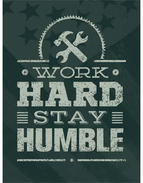 Motivational Gloss Poster Work Hard, Stay Humble