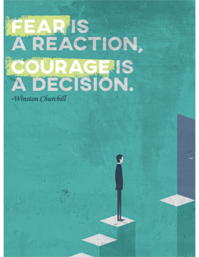 Motivational Gloss Poster Fear/Courage