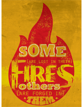 Motivational Gloss Poster Fire