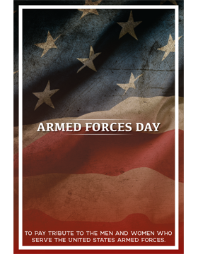 Military Holiday Poster Armed Forces Day small