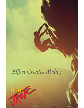 Motivational Gloss Poster Army JROTC Effort Creates Ability