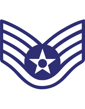 U.S. Air Force Chevron Magnet White on Blue Staff Sergeant