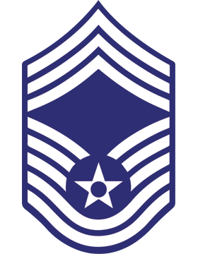 U.S. Air Force Chevron Magnet White on Blue Chief Master Sergeant