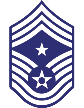 U.S. Air Force Chevron Magnet White on Blue Command Chief Master Sergeant