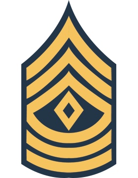 Gold on Blue Chevron Magnet First Sergeant