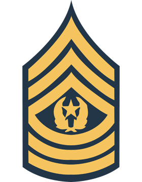 Gold on Blue Chevron Magnet Command Sergeant Major
