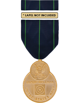 Navy Expert Rifle Medal Box Set with Lapel Pin