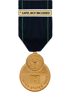 Navy Expert Pistol Medal Box Set with Lapel Pin