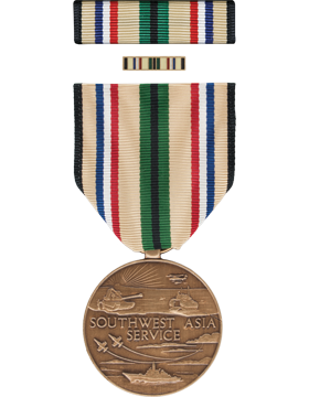 Southwest Asia Medal Box Set with Lapel Pin