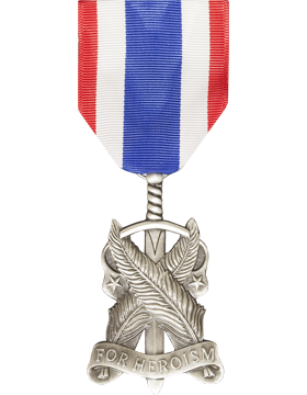 JROTC Heroism Full Size Medal Gold (Pin Back)