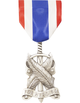 JROTC Heroism Full Size Medal Silver (Nail Back)