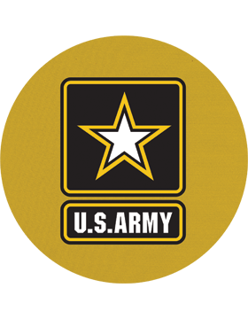 Mouse Pad, Army Star with U.S. Army, Yellow, 1/8in Round