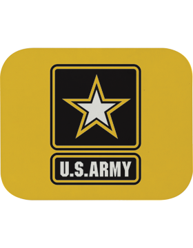 Mouse Pad, Army Star with U.S. Army, Yellow, 1/8in Poly