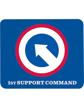 Mouse Pad, 1 Support Command Patch, Blue, 1/8in Poly