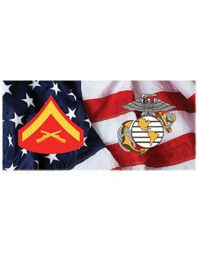 Marine Corps, Lance Corporal, Flag with Globe and Anchor