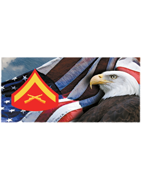 Marine Corps, Lance Corporal, Flag with Eagle