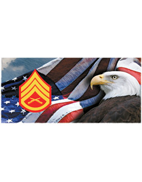 Marine Corps, Staff Sergeant, Flag with Eagle